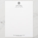 Abstract Clover Logo Jewelry Designer Letterhead<br><div class="desc">Coordinates with the Abstract Clover Logo Jewelry Designer Business Card Template by 1201AM. A modern and abstract clover logo is combined with your name or business name on this chic letterhead template. Designed for jewelry designers,  crafters,  decorators,  interior designers or any stylish business. © 1201AM CREATIVE</div>