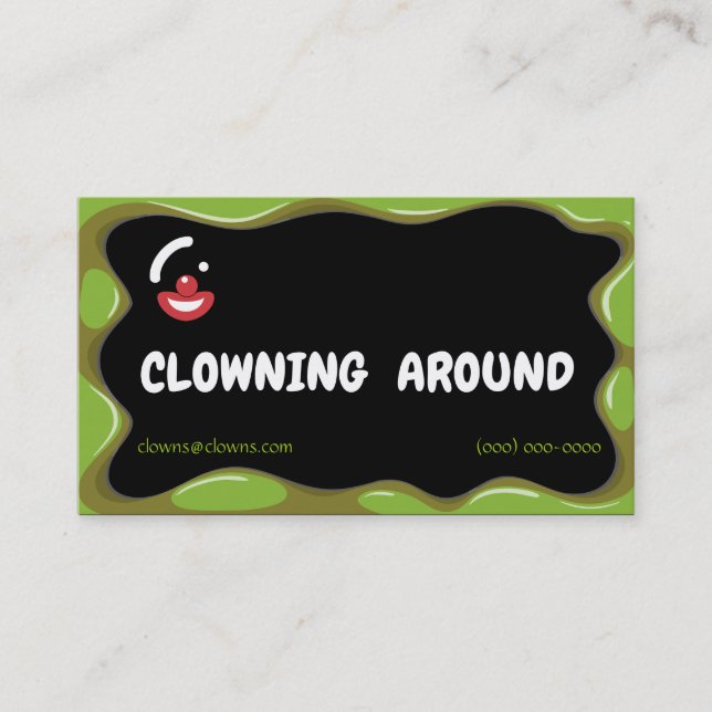 Abstract Clown Logos Business Card (Front)
