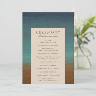 Abstract Coastal Chic Modern Wedding Program