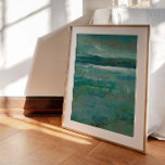Abstract Coastal Ocean Painting Art Print<br><div class="desc">Artwork is a beautiful painted abstract ocean seascape on poster. Design by Jenn Steffen,  Jenn's Emporium.</div>