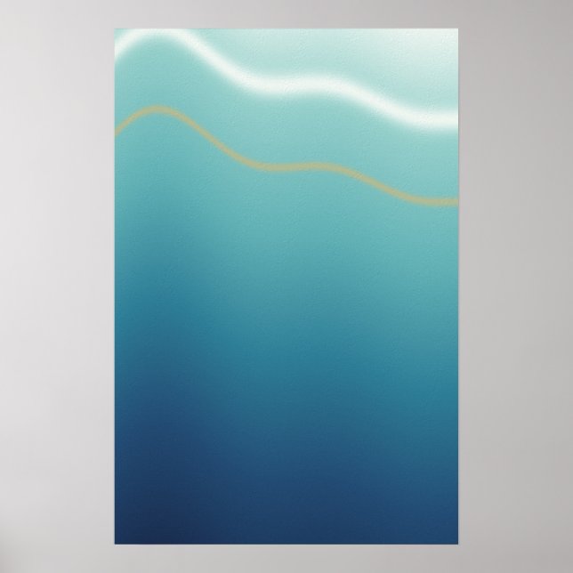 Abstract Coastal Ocean Wave Wall Art (Front)