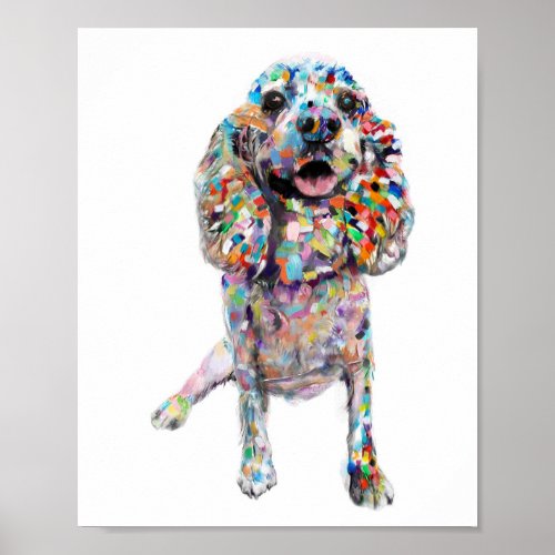 Abstract Cocker Spaniel Poster Print