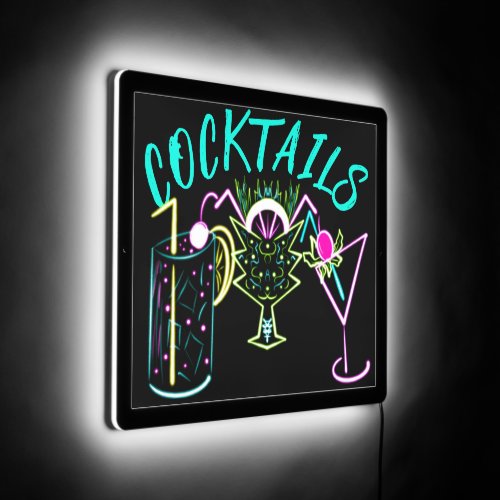 Abstract Cocktail Mojito Neon Drink Bar Club LED Sign