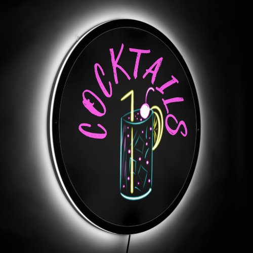 Abstract Cocktail Neon Drink Bar Club LED Sign
