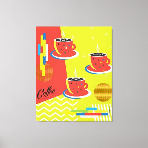 Abstract Coffee Cup Trendy Contemporary Art Canvas Print