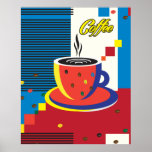 Abstract Coffee Cup Trendy Contemporary Art Poster<br><div class="desc">Abstract Contemporary Art Color "Beautiful Fashion Woman with Coffee Cup" Pop Art Trendy Stylish RETRO Illustration, Art Work for Wonderful Holiday Gifts and Presents, Home, Home Decor, Art & Wall Décor > Posters & Prints. Decorative Art Product, Amazing Gift your lovely family, children and friends. Modern Design from "Beautiful Fashion...</div>