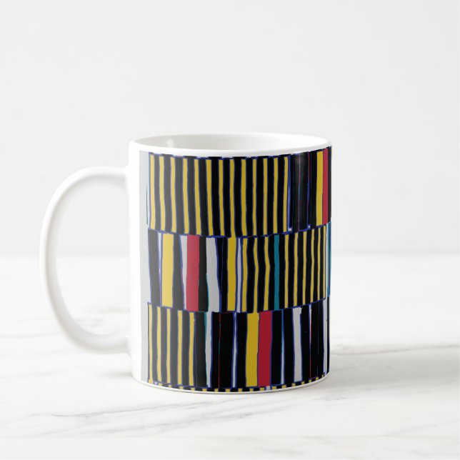 Abstract collage asymmetric pattern. Brush strokes Coffee Mug (Left)