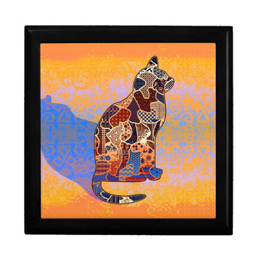Abstract Collage Clarice the Cat ID103 Gift Box