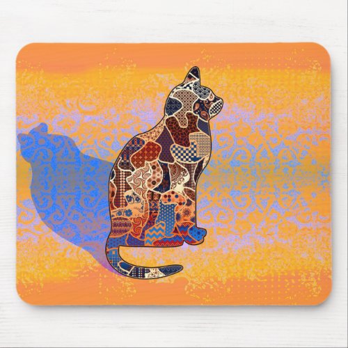 Abstract Collage Clarice the Cat ID103 Mouse Pad