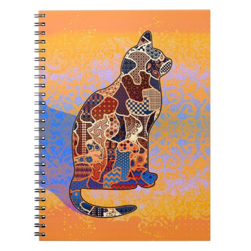 Abstract Collage Clarice the Cat ID103 Notebook