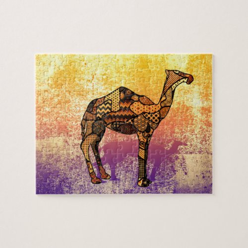 Abstract Collage Ozzy the Camel ID102 Jigsaw Puzzle