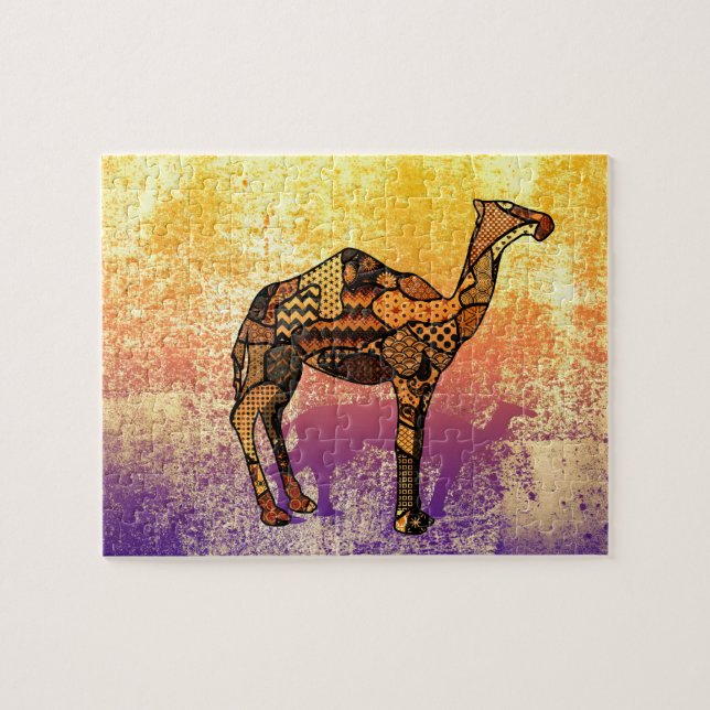 Abstract Collage Ozzy the Camel ID102 Jigsaw Puzzle (Horizontal)
