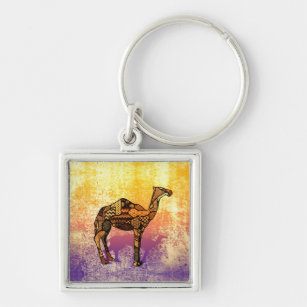 Abstract Collage Ozzy the Camel ID102 Keychain