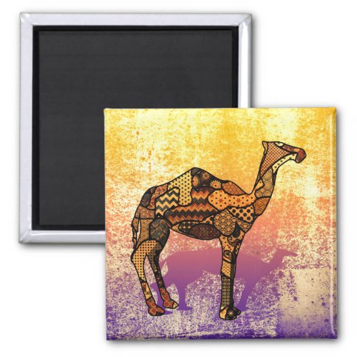 Abstract Collage Ozzy the Camel ID102 Magnet