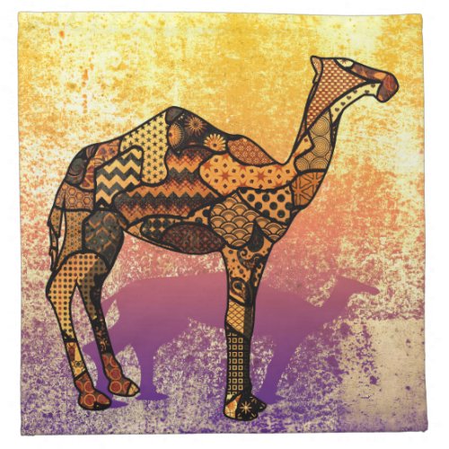 Abstract Collage Ozzy the Camel ID102 Napkin