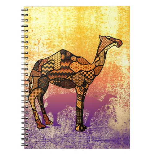 Abstract Collage Ozzy the Camel ID102 Notebook