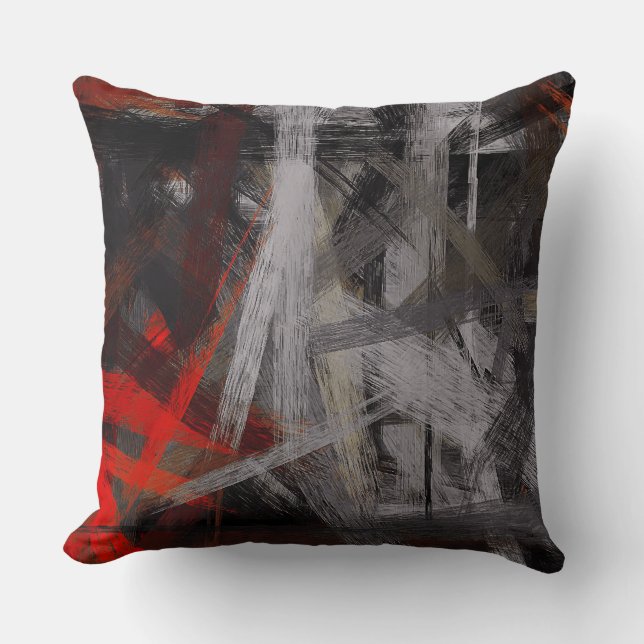 Abstract Color Art #17 Throw Pillow (Front)