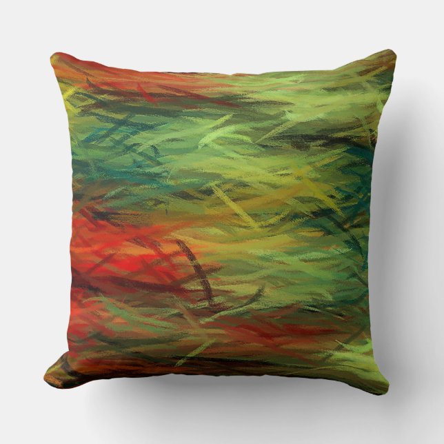 Abstract Color Art #25 Throw Pillow (Front)