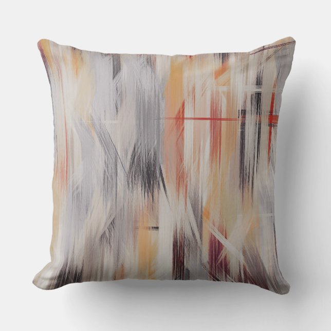 Abstract Color Art #34 Throw Pillow (Front)