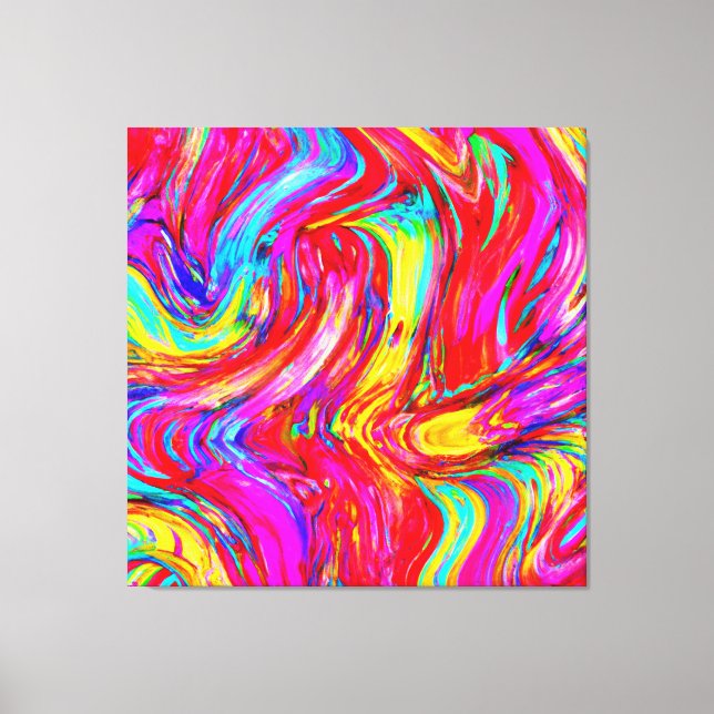 Abstract Color Blast Pattern Canvas Print (Front)