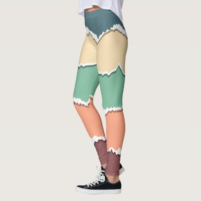 Abstract Color Blocks Leggings (Left)