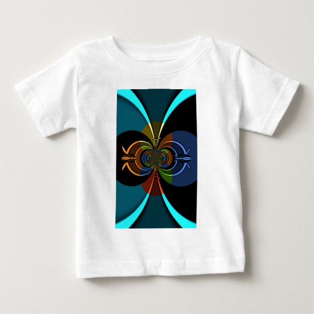 Abstract Color Burst Art Print Baby T-Shirt (Front)