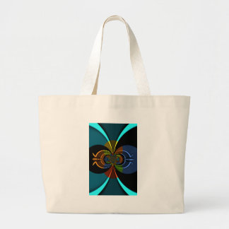 Abstract Color Burst Art Print Large Tote Bag