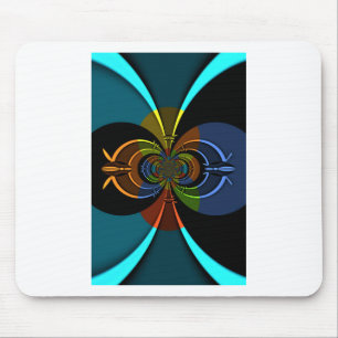 Abstract Color Burst Art Print Mouse Pad