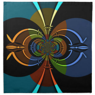Abstract Color Burst Art Print Napkin