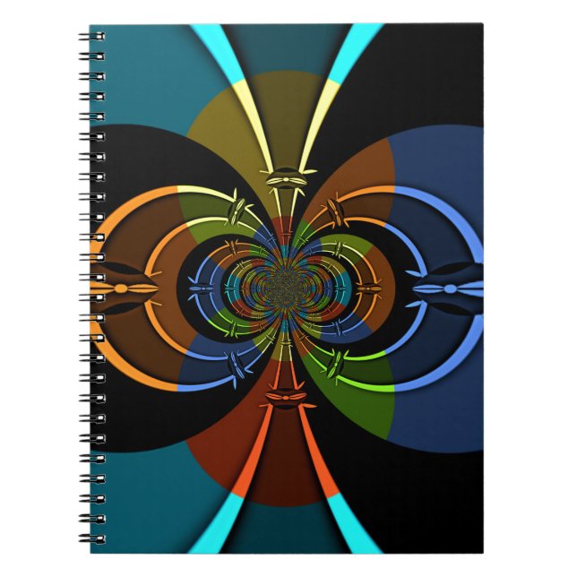 Abstract Color Burst Art Print Notebook (Front)