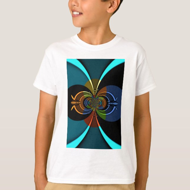 Abstract Color Burst Art Print T-Shirt (Front)