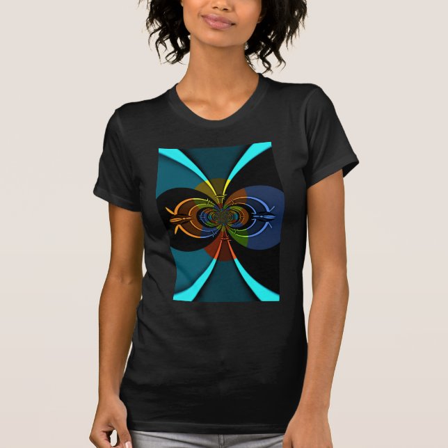 Abstract Color Burst Art Print T-Shirt (Front)