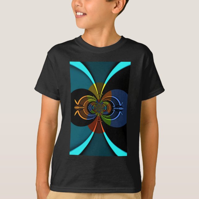 Abstract Color Burst Art Print T-Shirt (Front)