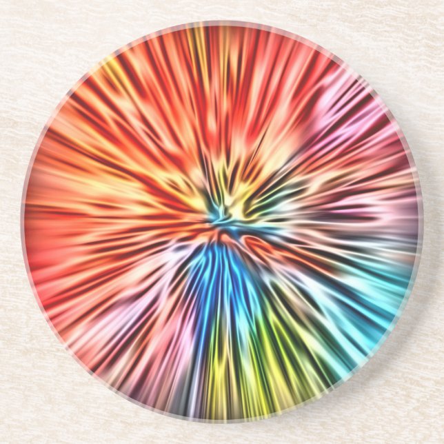 Abstract Color Burst Coaster (Front)