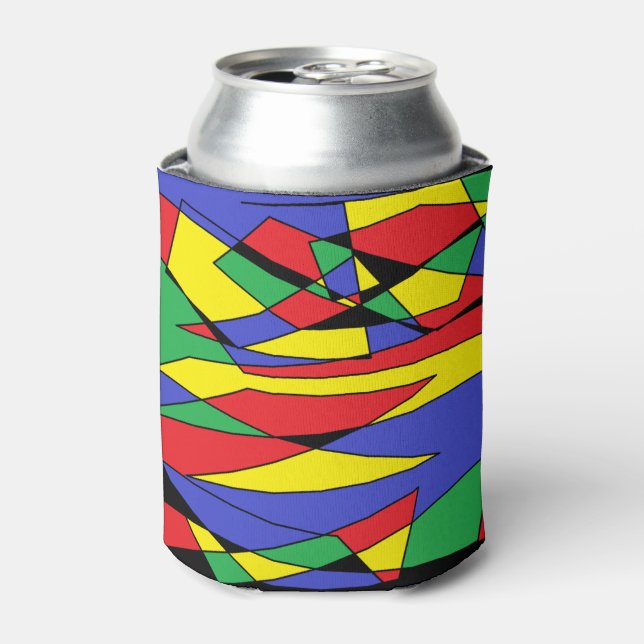 Abstract Color Can Cooler (Can Front)