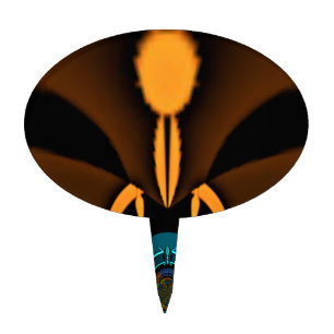 Abstract Color Contrast Art Print Cake Topper