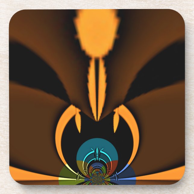 Abstract Color Contrast Art Print Coaster (Front)