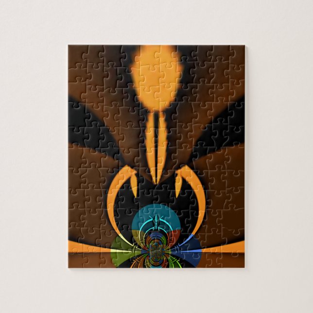 Abstract Color Contrast Art Print Jigsaw Puzzle (Vertical)