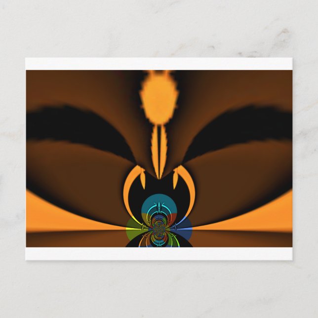 Abstract Color Contrast Art Print Postcard (Front)