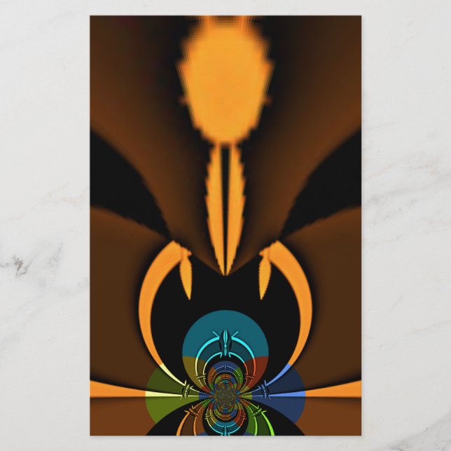 Abstract Color Contrast Art Print Stationery (Front)