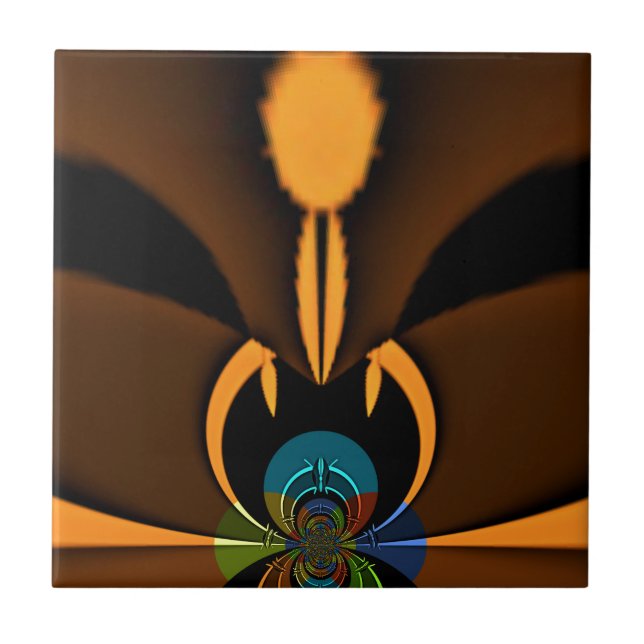 Abstract Color Contrast Art Print Tile (Front)