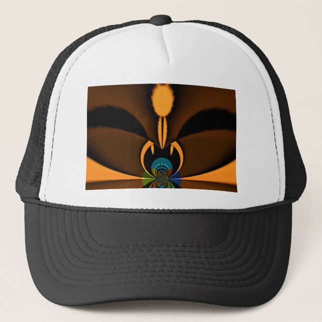 Abstract Color Contrast Art Print Trucker Hat (Front)