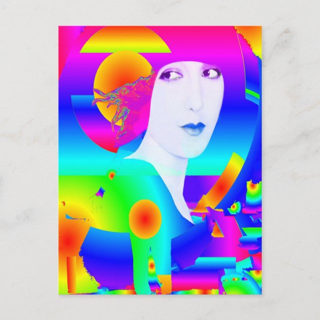 Abstract Color Dream Postcard (Front)