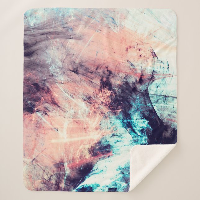 Abstract color dynamic background with lighting ef sherpa blanket (Front)