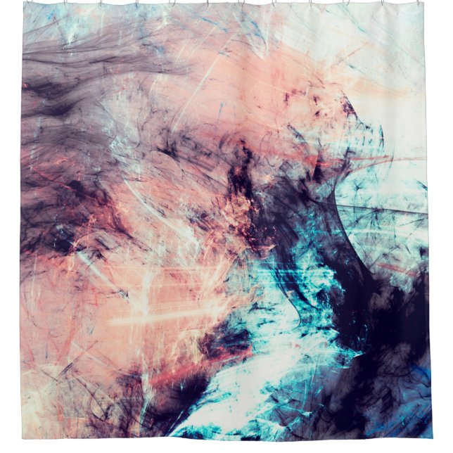 Abstract color dynamic background with lighting ef shower curtain (Front)