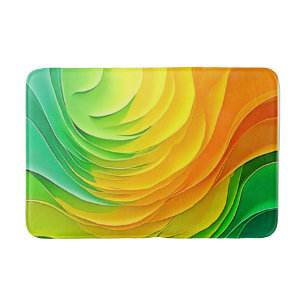 Abstract Color Energy Flow Design Bath Mat