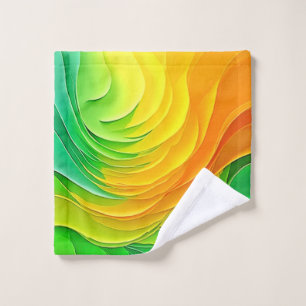 Abstract Color Energy Flow Design Bath Towel Set