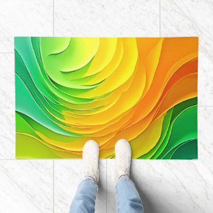 Abstract Color Energy Flow Design Doormat