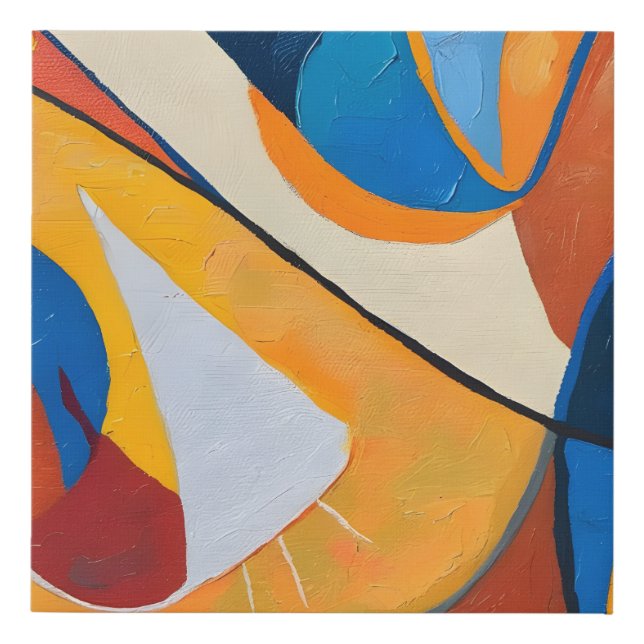 abstract color faux canvas print (Front)