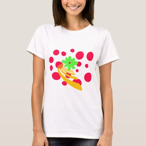 ABSTRACT COLOR FLOWER T_Shirt